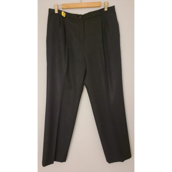 Pendleton Womens Wool High-Waist Tapered Dress Pants Size 14 Gray Pleated Front - Picture 2 of 7